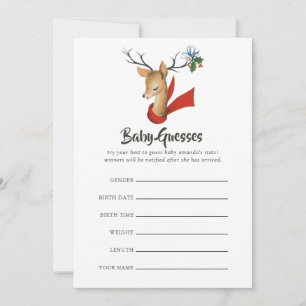 Retro Vintage Jul Bebis Shower Gissningslek