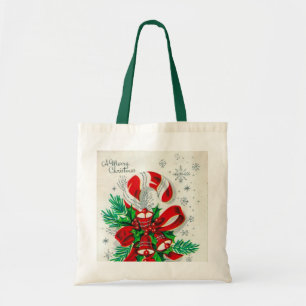 Retro vintage jul candy cane Helgdag Tygkasse