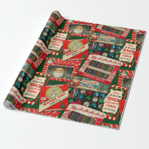 Retro Vintage jul - Dekorationer Collage