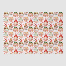 Retro Vintage jul Elf Ansikte