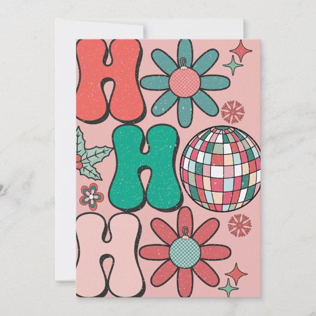 Retro Vintage jul-familjen HoHo Phot Julkort (Framsida)