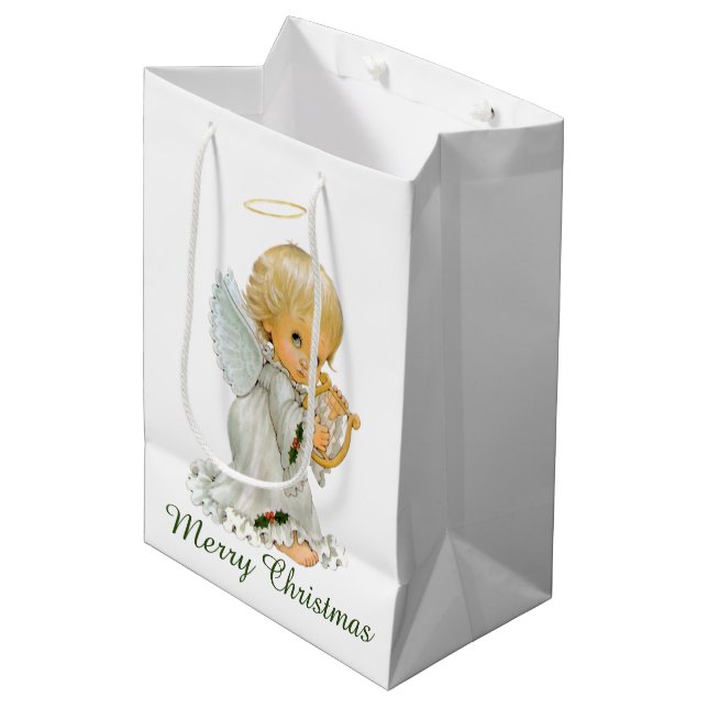 Retro vintage jul Helgdag Angel party (Framsidan Vinklad)