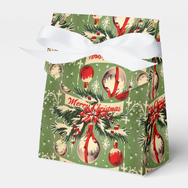 Retro Vintage jul: Mid Century Yuletide 3 Presentaskar (Framsidan Sidan)