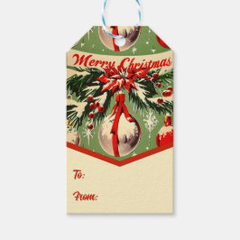 Retro Vintage jul: Mid Century Yuletide 3 Presentetikett