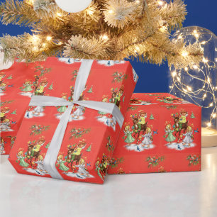 Retro vintage jul - renar av Änglar Presentpapper