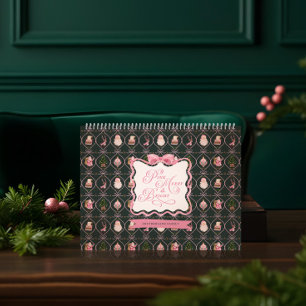 Retro Vintage jul - Rosa Ribbon Family Photo Kalender
