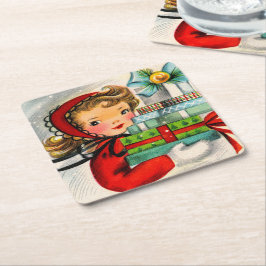 Retro Vintage-Julfesten underlägg