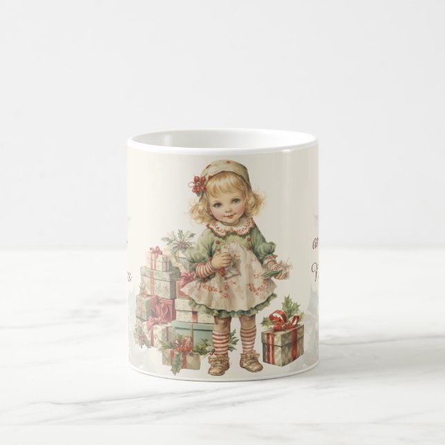 Retro Vintage-julklappar Kaffemugg (Center)