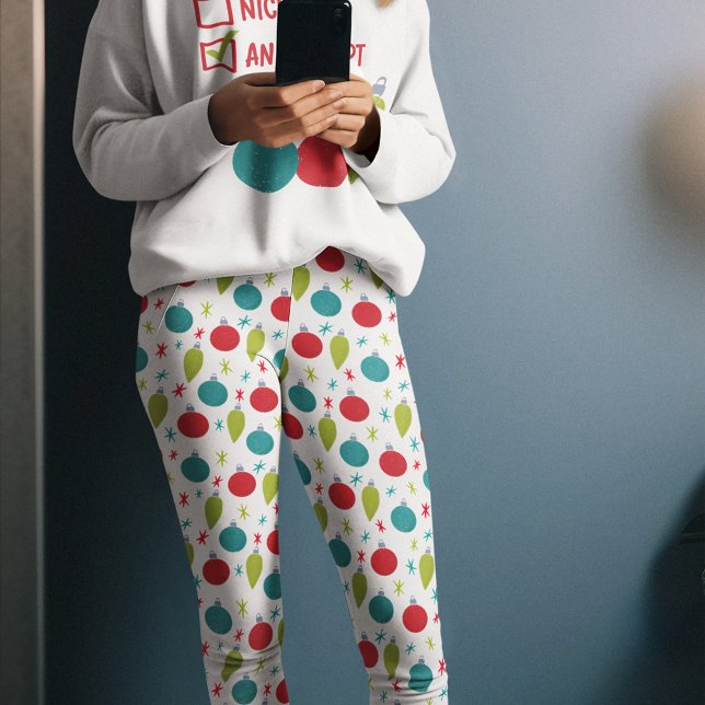 Retro Vintage julprydnader Leggings (Skapare uppladdad)