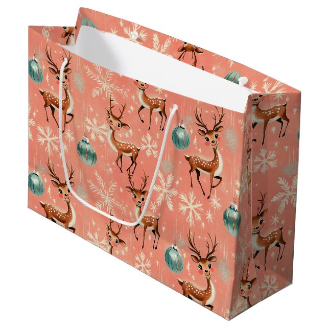 Retro Vintage Julren II Presentpapper (Framsidan Vinklad)