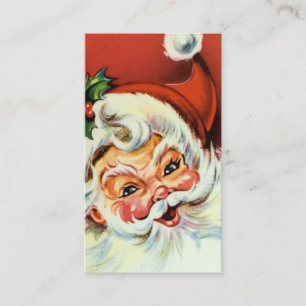 Retro Vintage jultomte - meddelandekort Visitkort