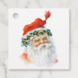 Retro Vintage Jultomten Juletiketter Gåvor Etiketter