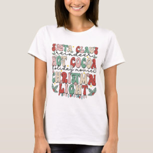 Retro Vintage Jultomten renar Festive T Shirt