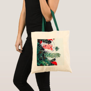 Retro vintage jultomten tobag tygkasse