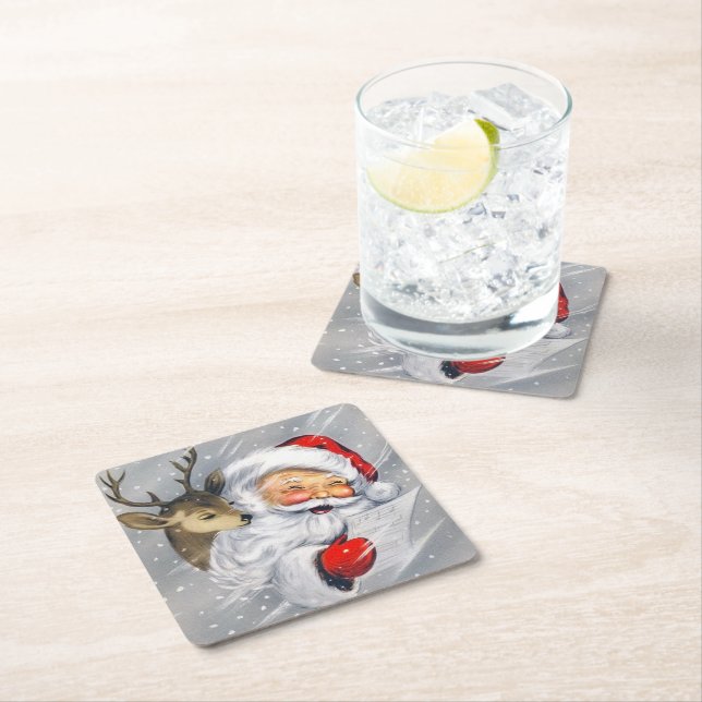 Retro vintage jultomtenn underlägg (Insitu)