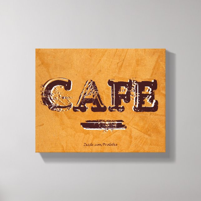 Retro Vintage Kafé Canvastryck (Framsida)