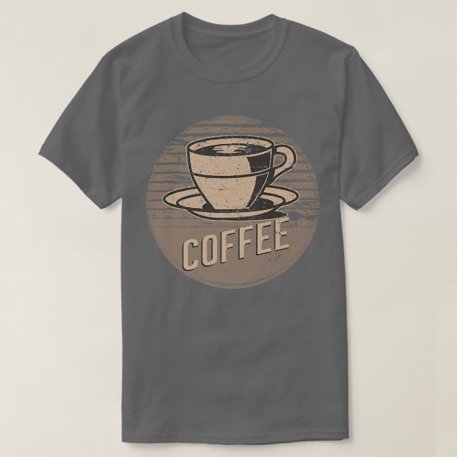 Retro Vintage-kaffe T Shirt (Design framsida)
