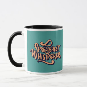 Retro Vintage-kalkylblad Whisperer Kontors humor Mugg