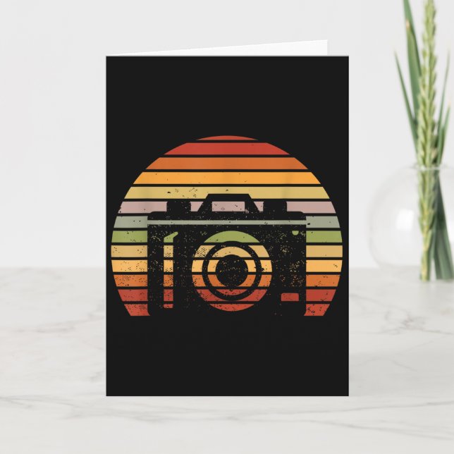 Retro Vintage Kamera Bild Kameraman Fotograf Kort (Framsida)