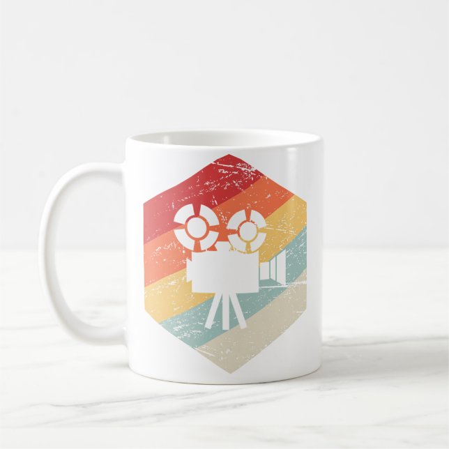 Retro Vintage Kamera Filmare Kaffemugg (Vänster)