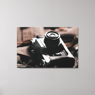 Retro, vintage kamerabild på canvas