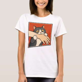 Retro Vintage Katt Bits Hand Roligt Kärleksbett Tu T Shirt