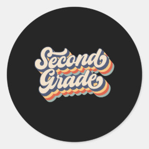 Retro Vintage Klass Student Lärare CK till S Runt Klistermärke