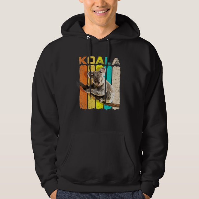 Retro Vintage Koala Koala Bear Hoodie (Framsida)