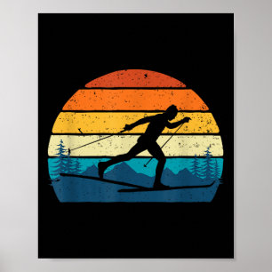 Retro Vintage Kor-land Skiing - vintersportar Poster