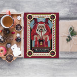 Retro Vintage Krampus och den gamla, Mörk julen<br><div class="desc">Den här julklorsdesignen har en gammaldags Krampus klädd som Jultomten. Den här röda och krämdeskonstruktionen säger: "Krampus och den gamla mörken jul. Root och Reborn." Underbar design för alla som kärlek julklore,  Krampus och Krampus i Santa kostym.</div>