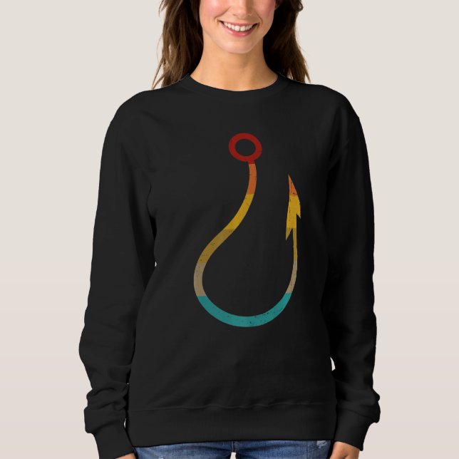 Retro Vintage Krok Fiske T Shirt (Framsida)
