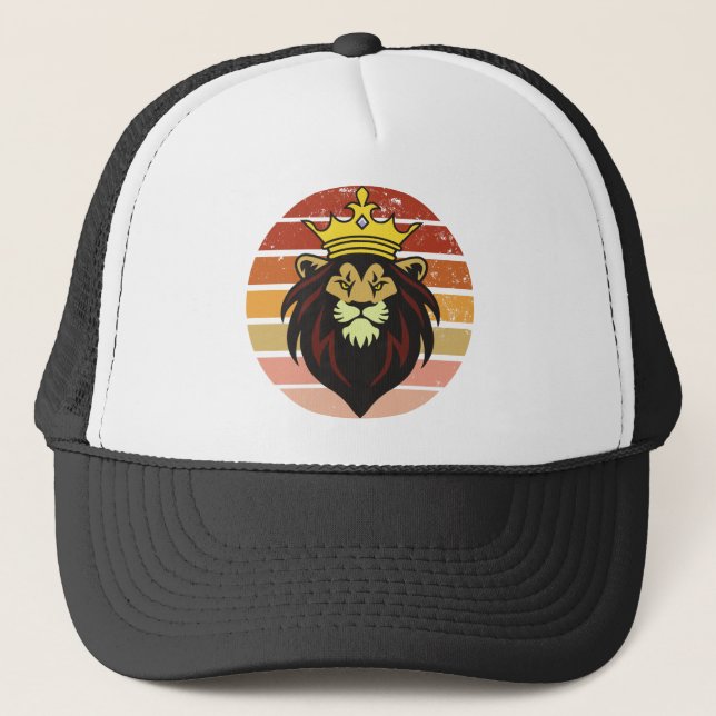 Retro vintage kung lejon keps (Framsida)