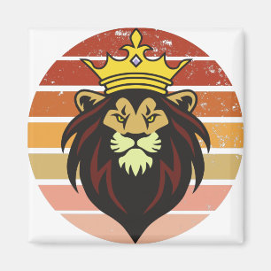 Retro vintage kung lejon magnet