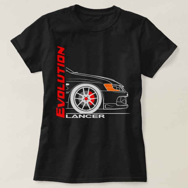 Retro Vintage Lancer-utveckling T Shirt (Design framsida)