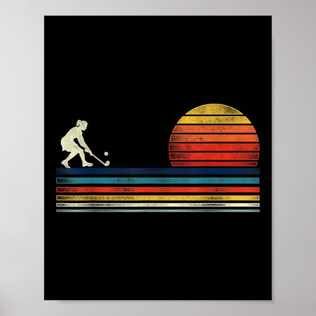 Retro Vintage landhockey  Poster (Framsidan)