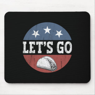 Retro Vintage Låt oss Go Taco US Flagga American F Musmatta