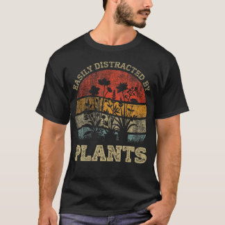 Retro Vintage Lätt Distraherad Av Växter För Plan T Shirt