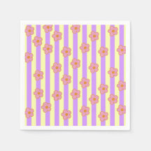 Retro Vintage Lila Rand Flower Mönster