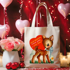 Retro Vintage Little Hjort Valentine Tygkasse