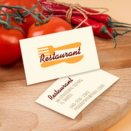 Retro Vintage Logotyp Kitchen Business & Restauran Visitkort