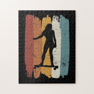 Retro vintage Longboard-flicka Pussel