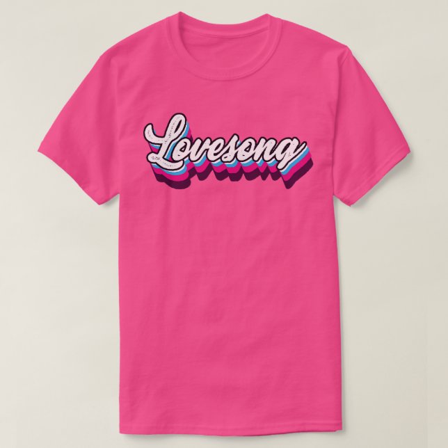 Retro Vintage Lovesong T Shirt (Design framsida)