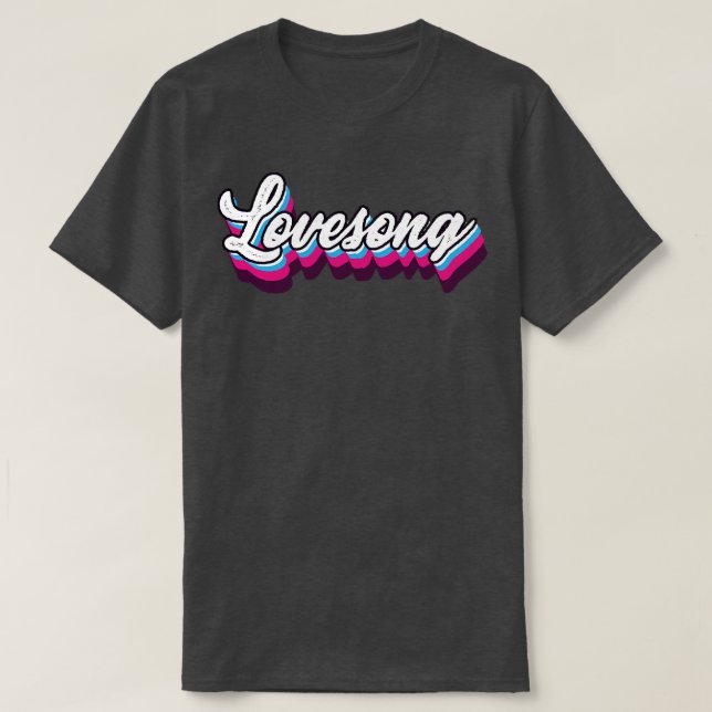 Retro Vintage Lovesong T Shirt (Design framsida)