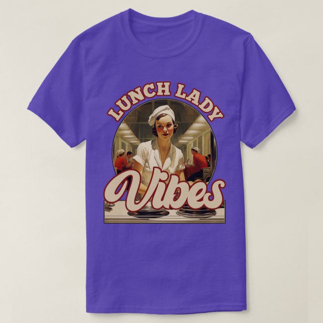 Retro Vintage Lunch Dam Vibes T Shirt (Design framsida)