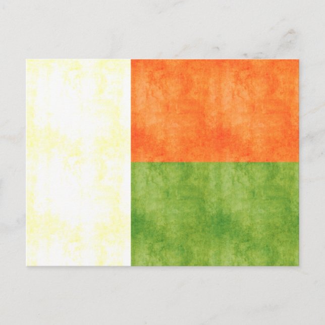 Retro Vintage Madagaskar Flagga Vykort (Framsida)