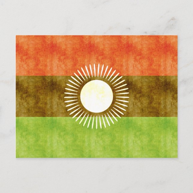 Retro Vintage Malawi Flagga Vykort (Framsida)