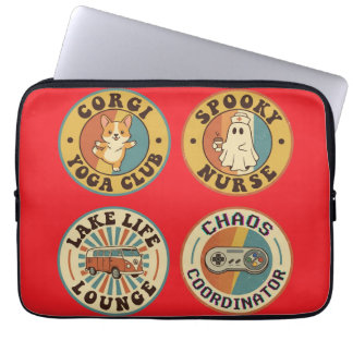 Retro Vintage Märke Klistermärke Kollektion Bärbar Laptop Fodral