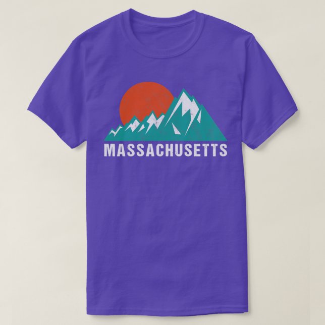 Retro Vintage Massachusetts2 T Shirt (Design framsida)