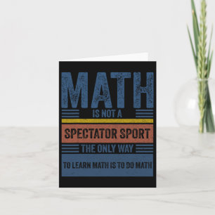 Retro Vintage Math är inte en spectator Sport Math Kort
