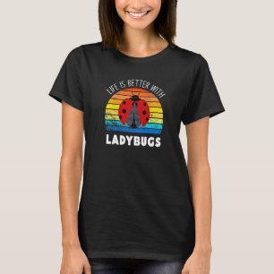 Retro-Vintage med Insekt av ladybugs-djur T Shirt